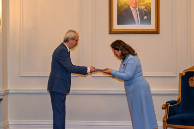 HE Mr Stanislav Krans, Ambassador of the Russian Federation, presents his credentials