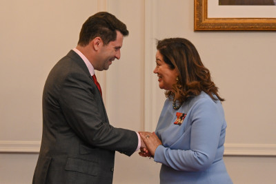 Ambassador Jared Novelly of the United States of America, presents his credentials