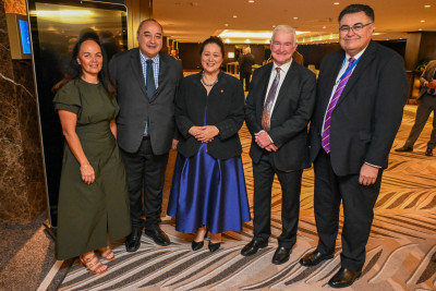Ingrid Taumaunu, Judge Heemi Taumaunu, Dame Cindy, Dr Davies, and Judge James Johnston