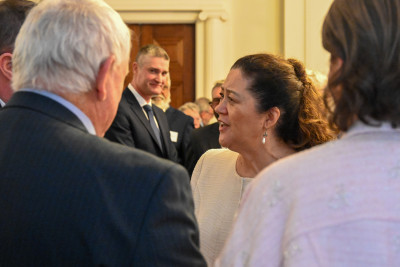 Dame Cindy speaks with Standards NZ volunteers