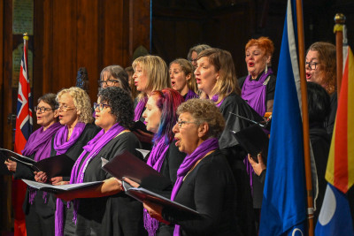 The Old St Pauls choir perform at the service