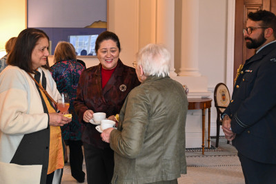Dame Cindy speaks with Guild members