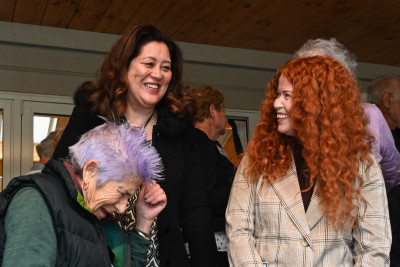 Dame Cindy meeting some of the dedicated volunteers