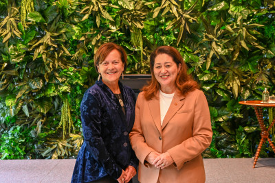 Dame Cindy with Te Pā CEO Tui Ah Loo