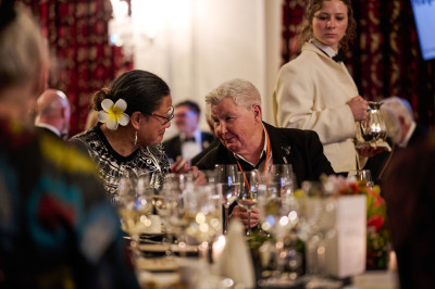 Official Secretary Alice Aben in conversation with Dame Lynda Topp