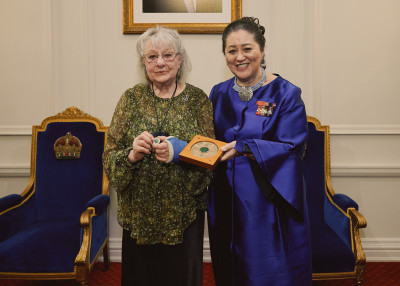 Ann Robinson and Dame Cindy
