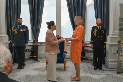 HE Jacquelien Nienhuis Ambassador of the Kingdom of the Netherlands, presents her credentials