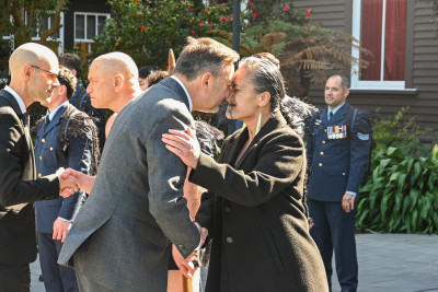 HE Mr François Decoster, Ambassador of the French Republic, receives a hongi