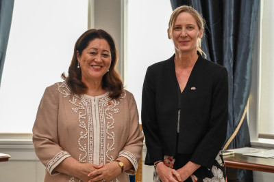 HE Ms Kristina Jonek, Ambassador of the Federal Republic of Germany with Dame Cindy