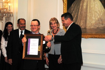 Edward Borkin receives his National Achievement Award.
