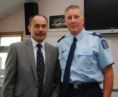 The Governor-General and Snr Sgt Roy Appley of NZ Police.