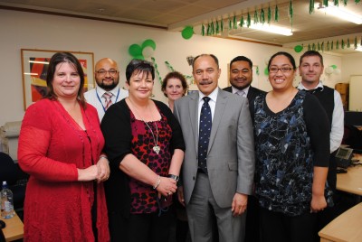 The Governor-General and Ministry of Social Development staff based in their Christchurch offices.
