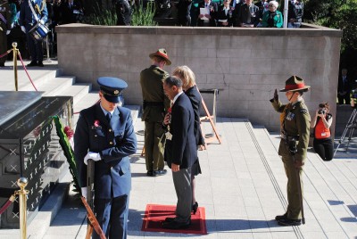 Governor-General lays a wreath.