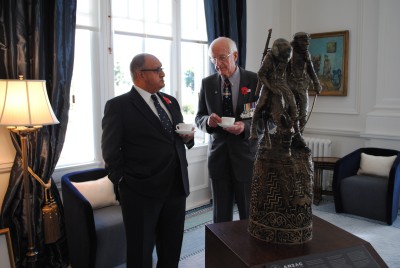 Sir Anand Satyanand and 2011 Anzac of the Year, Brian McMahon.