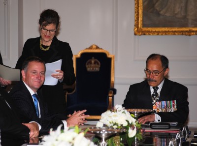 The Governor-General appoints the Rt Hon John Key as a member of the Executive Council and as Prime Minister.
