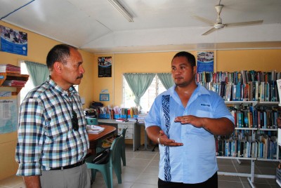 The Governor-General tours the Atafu Atoll School.