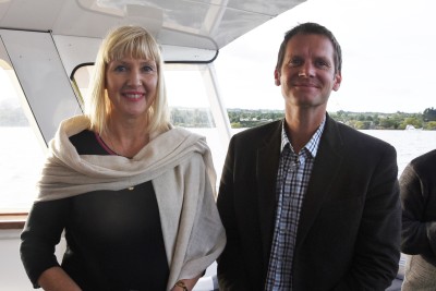 Scenic Cruise on Lake Taupo- Lady Janine with Damian Coutts, GM of Destination Great Lake Taupo.