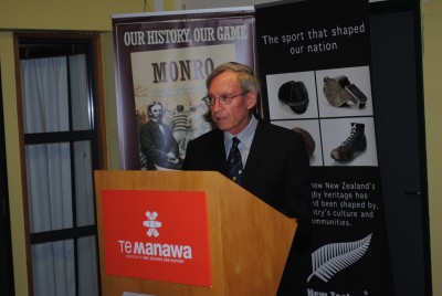 Neil Monro speaks on behalf of the NZ Rugby Museum.