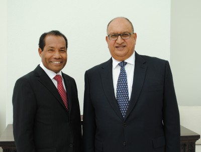 The Ambassador of Timor-Leste, HE Abel Guterres and the Governor-General, Rt Hon Sir Anand Satyanand.