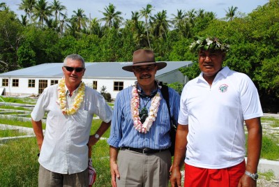 The Governor-General visits the Tokelau Renewable Energy Project Site on Fakaofo Atoll.
