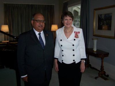 The Governor-General and Helen Clark.