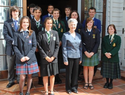 Afternoon Tea: Student Leaders from colleges in the Hutt Valley.