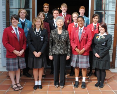 Morning Tea: Student Leaders from colleges in the Hutt Valley.
