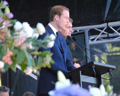 Prince William gives a tribute.