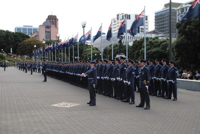 RNZAF on parade.