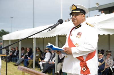 The Governor-General addresses the Parade.