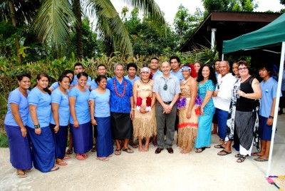 Members of the Cultural Group who performed at the Official Opening of the Art Exhibition, Tuto’otasi 50, featuring artists from New Zealand, Samoa and the region.