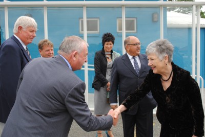 Lady Susan meets Waimakariri Councillor Roger Blair.