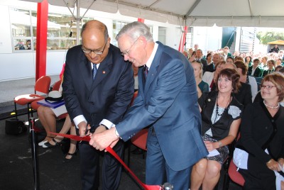 Cutting of the ribbon.
