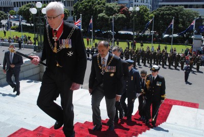 Governor-General enters Parliament Buildings.