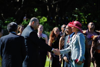 The Governor-General, Sir Jerry Mateparae, and Lady Janine Mateparae meet The King of Tonga, His Majesty King Tupou VI.