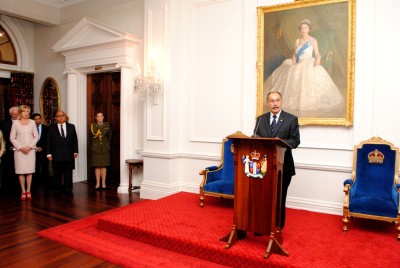 The Governor-General, Sir Jerry Mateparae, speaks.