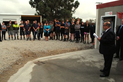 The Governor-General speaks to students and staff of Taratahi Agriculture Training Centre.