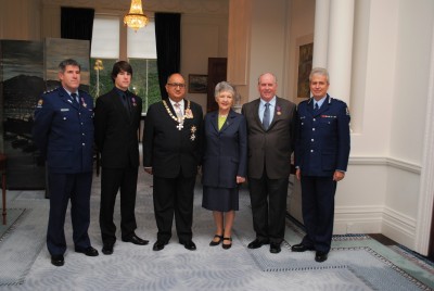 Bravery Award recipients linked to a road accident on 24 April 2009.
