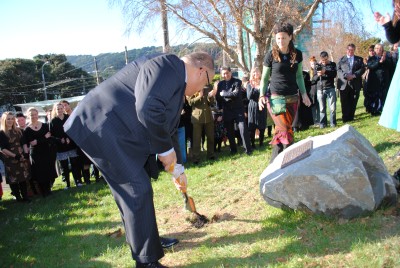 Burying the Time Capsule.