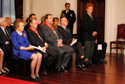 Recipients stand to be honoured.