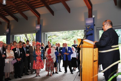 The Governor-General addresses the gathering.